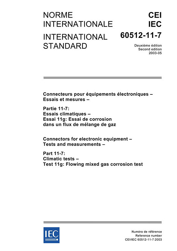 Cover IEC 60512-11-7:2003
